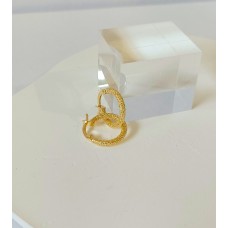 Σκουλαρίκια Κρίκοι Χρυσά 14Κ σαγρέ (E302)